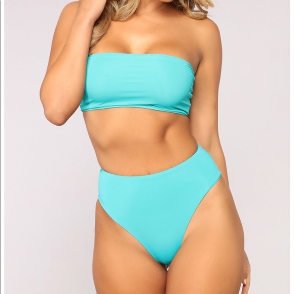 Fashion Nova Other - Teal High-Waisted Bathing Suit